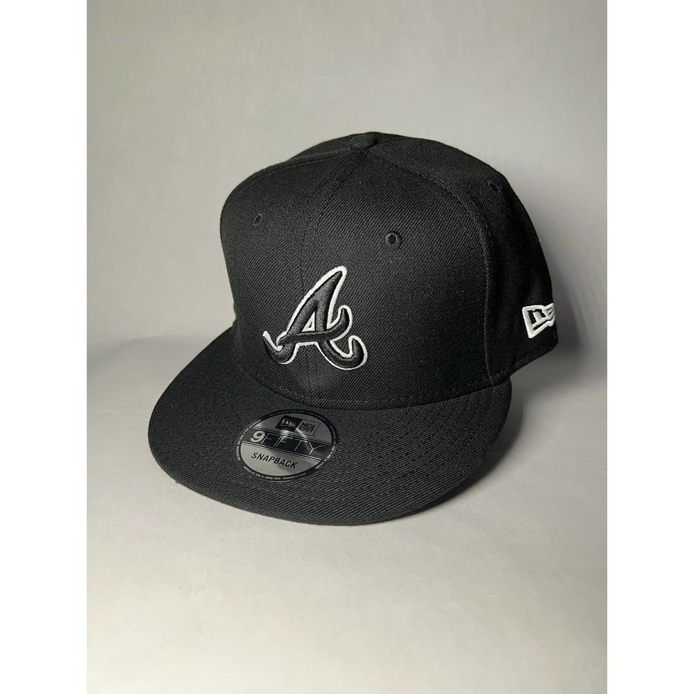 Atlanta Braves MLB New Era 9FIFTY Black Cap Snapback Custom